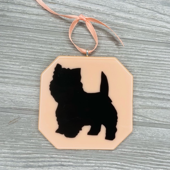 Stained glass sun catcher highland terrier dog coaster decoration orniment art - Picture 1 of 4